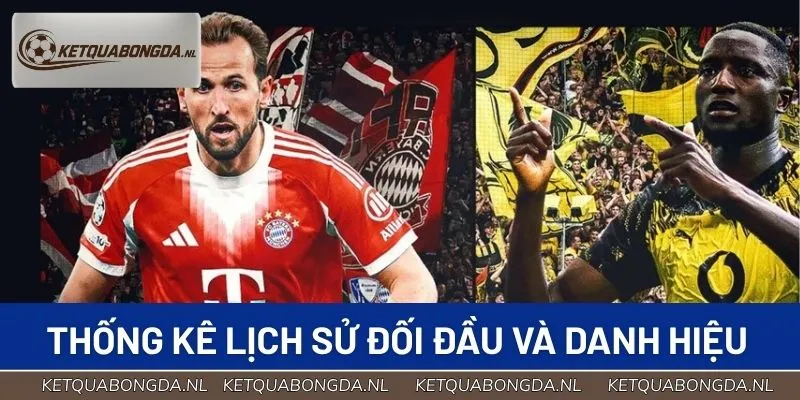 Thống kê lịch sử đối đầu và danh hiệu Bayern Munich vs Dortmund