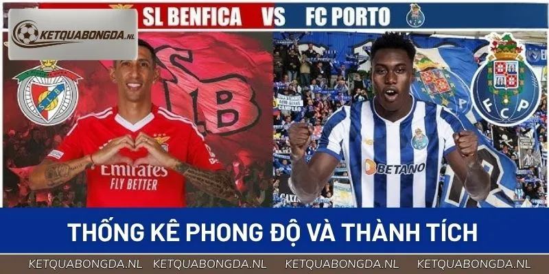 Thống kê phong độ và thành tích Benfica vs Porto