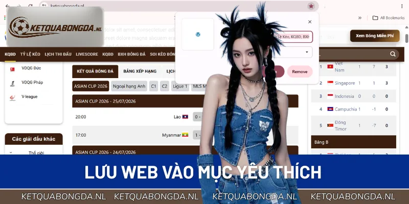 Lưu trang web vào trình duyệt để tra cứu nhanh hơn